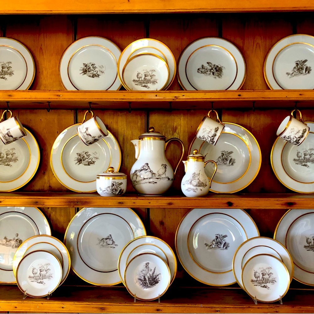 Very rare! Ancienne Manufacture Royal de Limoges “Pastorale” pattern.